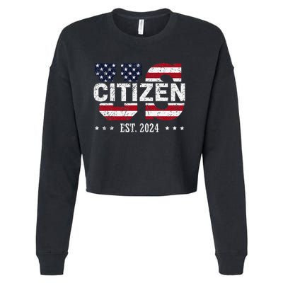 Us Citizenship Decoration American New Usa Citizen Cropped Pullover Crew