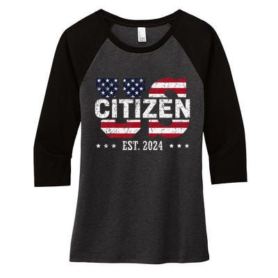 Us Citizenship Decoration American New Usa Citizen Women's Tri-Blend 3/4-Sleeve Raglan Shirt