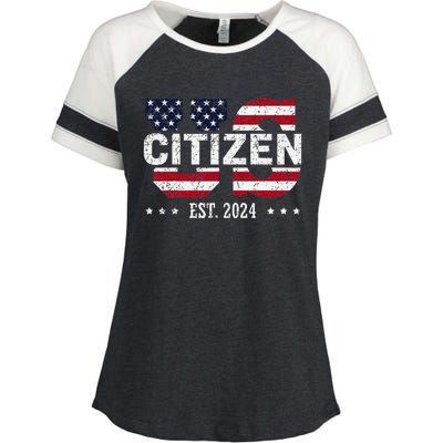 Us Citizenship Decoration American New Usa Citizen Enza Ladies Jersey Colorblock Tee