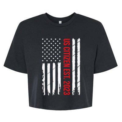 US Citizenship Decoration American New USA Citizen Bella+Canvas Jersey Crop Tee