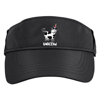 Unicow. Cute Dairy Cow Farmer Funny Cow Lover Gift Premium Adult Drive Performance Visor
