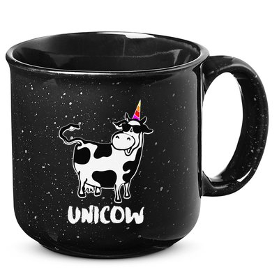 Unicow. Cute Dairy Cow Farmer Funny Cow Lover Gift Premium 15oz Campfire Ceramic Mug