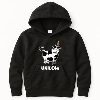 Unicow. Cute Dairy Cow Farmer Funny Cow Lover Gift Premium Kids Hoodie