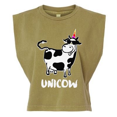 Unicow. Cute Dairy Cow Farmer Funny Cow Lover Gift Premium Garment-Dyed Women's Muscle Tee