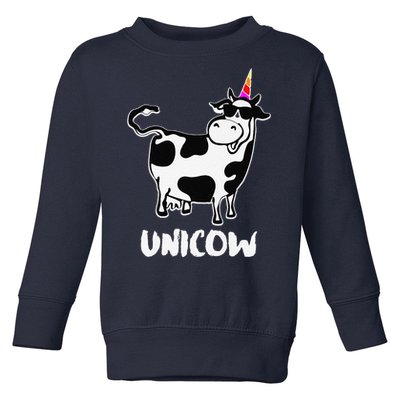 Unicow. Cute Dairy Cow Farmer Funny Cow Lover Gift Premium Toddler Sweatshirt