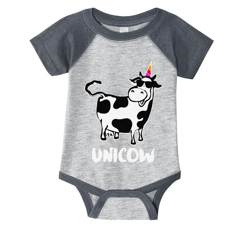 Unicow. Cute Dairy Cow Farmer Funny Cow Lover Gift Premium Infant Baby Jersey Bodysuit