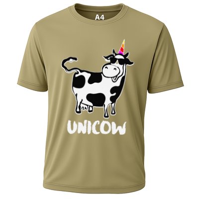 Unicow. Cute Dairy Cow Farmer Funny Cow Lover Gift Premium Performance Shirt