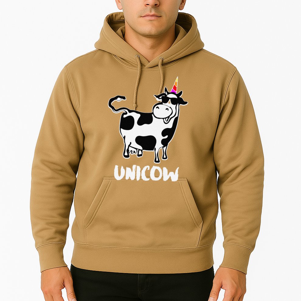 Unicow. Cute Dairy Cow Farmer Funny Cow Lover Gift Premium Hoodie