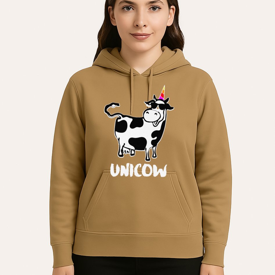 Unicow. Cute Dairy Cow Farmer Funny Cow Lover Gift Premium Hoodie