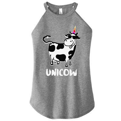 Unicow. Cute Dairy Cow Farmer Funny Cow Lover Gift Premium Women’s Perfect Tri Rocker Tank