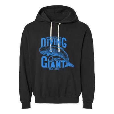 Underwater Club Diving Ocean Giant Wild And Free Garment-Dyed Fleece Hoodie