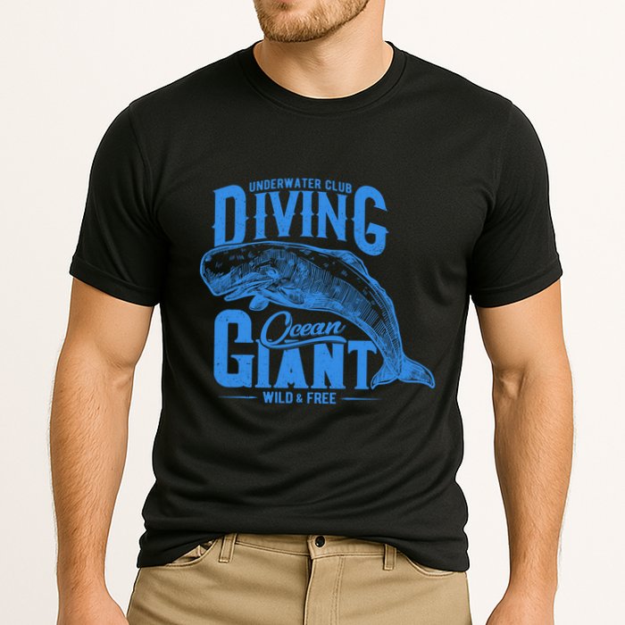 Underwater Club Diving Ocean Giant Wild And Free Cooling Performance Crew T-Shirt