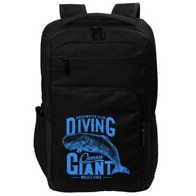 Underwater Club Diving Ocean Giant Wild And Free Impact Tech Backpack