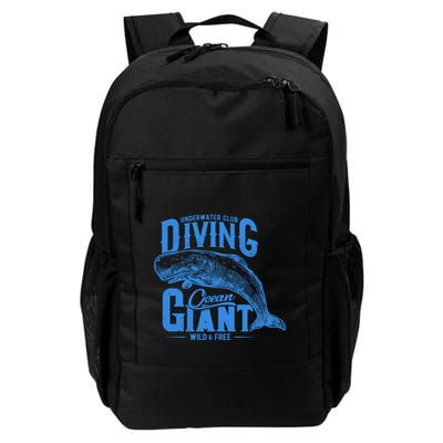Underwater Club Diving Ocean Giant Wild And Free Daily Commute Backpack