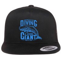 Underwater Club Diving Ocean Giant Wild And Free Flatbill Hat