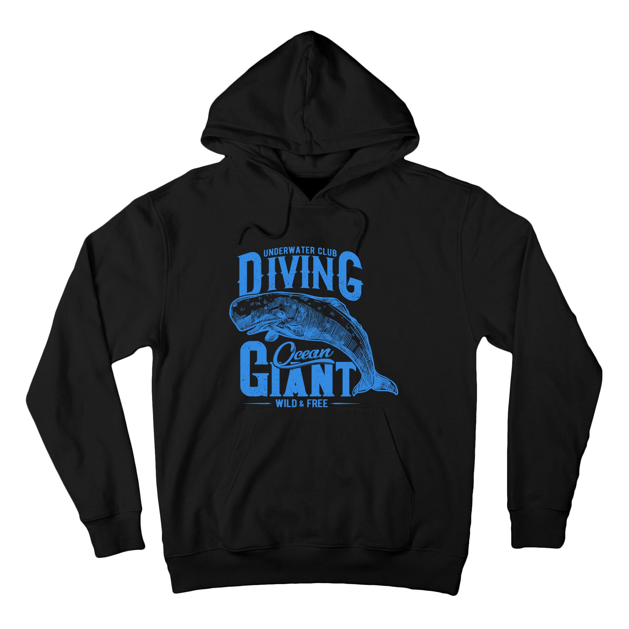Underwater Club Diving Ocean Giant Wild And Free Tall Hoodie