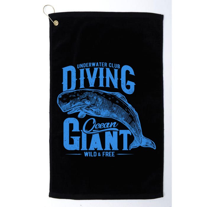 Underwater Club Diving Ocean Giant Wild And Free Golf Towel