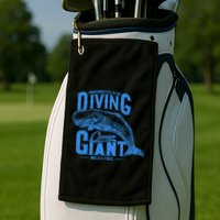 Underwater Club Diving Ocean Giant Wild And Free Golf Towel