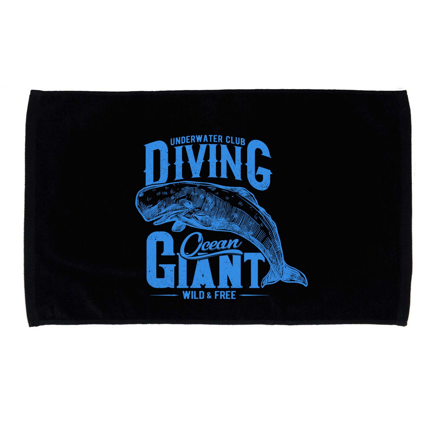 Underwater Club Diving Ocean Giant Wild And Free Microfiber Hand Towel