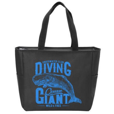 Underwater Club Diving Ocean Giant Wild And Free Zip Tote Bag
