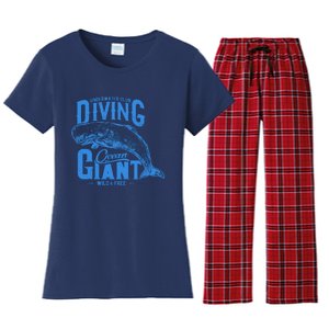 Underwater Club Diving Ocean Giant Wild And Free Women's Flannel Pajama Set