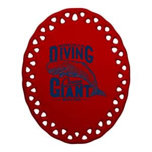 Underwater Club Diving Ocean Giant Wild And Free Ceramic Oval Ornament