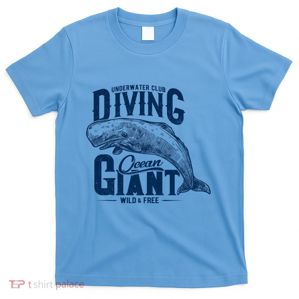 Underwater Club Diving Ocean Giant Wild And Free T-Shirt