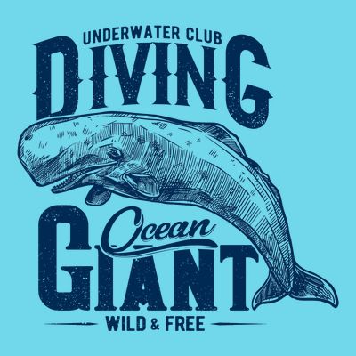 Underwater Club Diving Ocean Giant Wild And Free T-Shirt