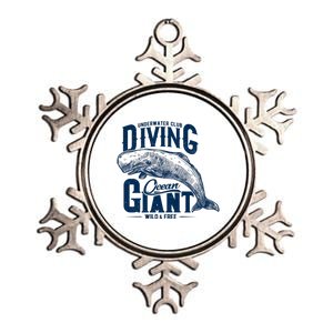 Underwater Club Diving Ocean Giant Wild And Free Metallic Star Ornament