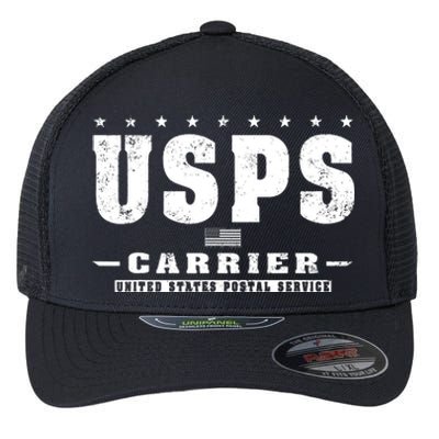 USPS Carrier Distressed Flexfit Unipanel Trucker Cap