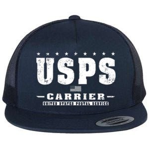 USPS Carrier Distressed Flat Bill Trucker Hat