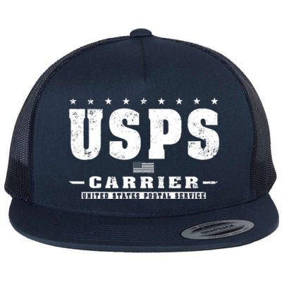 USPS Carrier Distressed Flat Bill Trucker Hat