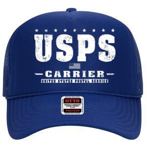 USPS Carrier Distressed High Crown Mesh Back Trucker Hat