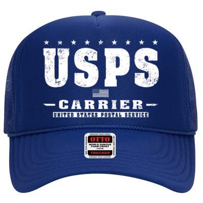 USPS Carrier Distressed High Crown Mesh Back Trucker Hat