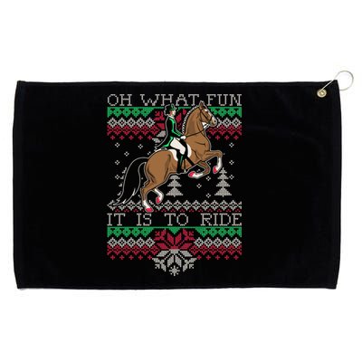 Ugly Christmas Dressage Horse Riding Funny Gift Grommeted Golf Towel