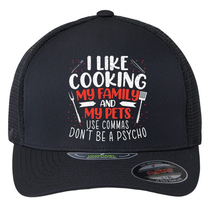Use Commas Don't Be A Psycho Grammar Police English Teacher Flexfit Unipanel Trucker Cap