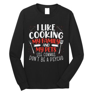 Use Commas Don't Be A Psycho Grammar Police English Teacher Long Sleeve Shirt