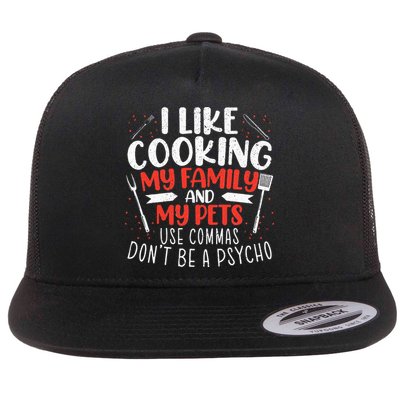 Use Commas Don't Be A Psycho Grammar Police English Teacher Flatbill Hat