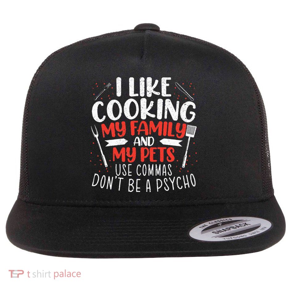 Use Commas Don't Be A Psycho Grammar Police English Teacher Flatbill Hat