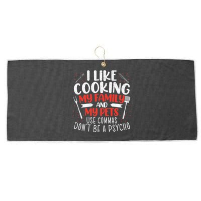 Use Commas Don't Be A Psycho Grammar Police English Teacher Large Microfiber Waffle Golf Towel