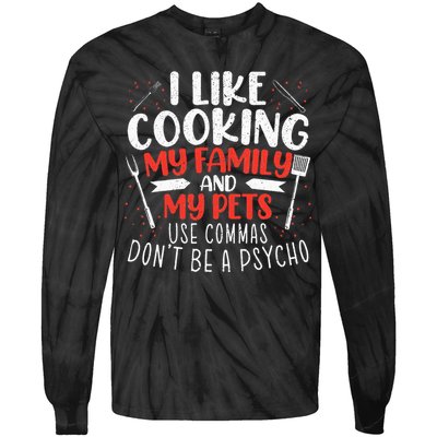 Use Commas Don't Be A Psycho Grammar Police English Teacher Tie-Dye Long Sleeve Shirt