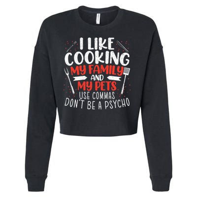 Use Commas Don't Be A Psycho Grammar Police English Teacher Cropped Pullover Crew
