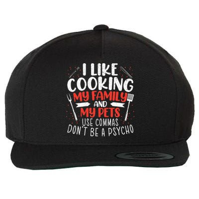 Use Commas Don't Be A Psycho Grammar Police English Teacher Wool Snapback Cap