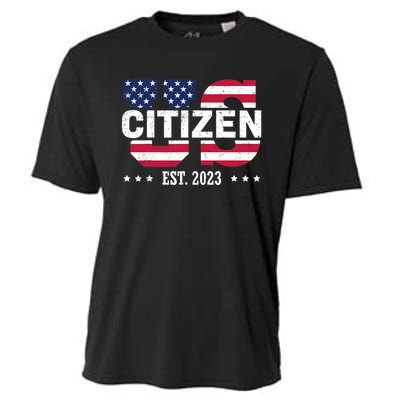 US Citizenship Decoration American New USA Citizen Cooling Performance Crew T-Shirt