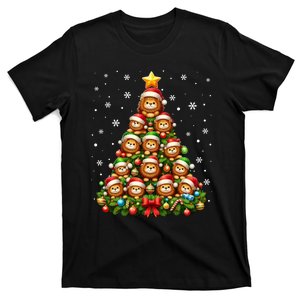 Ugly Christmas Day Funny Lion Christmas Tree Xmas T-Shirt