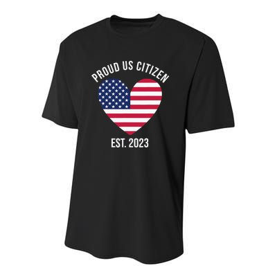 US Citizenship Decoration American New USA Citizen Youth Performance Sprint T-Shirt