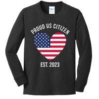 US Citizenship Decoration American New USA Citizen Kids Long Sleeve Shirt