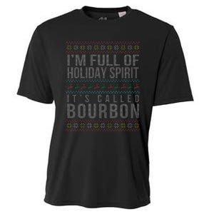 Ugly Christmas Drinking Funny Bourbon Holiday Party Cooling Performance Crew T-Shirt