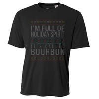 Ugly Christmas Drinking Funny Bourbon Holiday Party Cooling Performance Crew T-Shirt