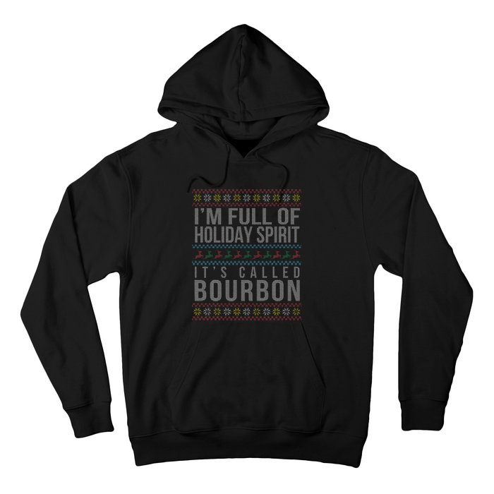 Ugly Christmas Drinking Funny Bourbon Holiday Party Hoodie